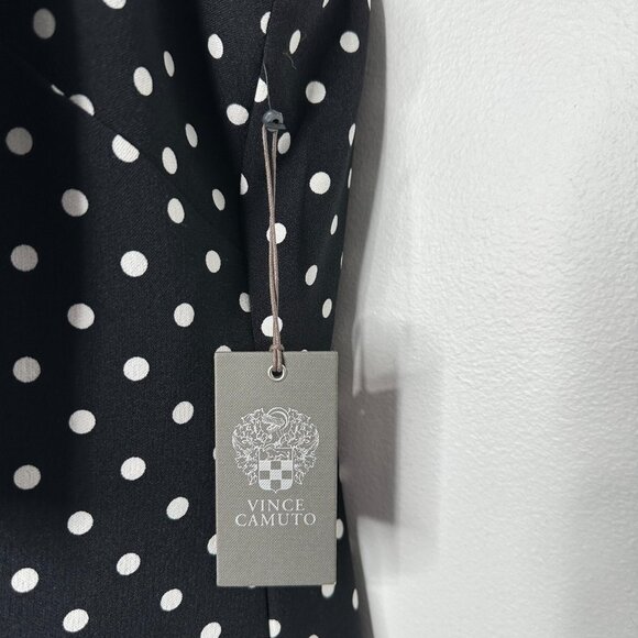 Vince Camuto Polka Dot Shift Dress Size 14 Black - Picture 5 of 14
